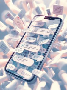 telefonino con moltissime notifiche in arrivo